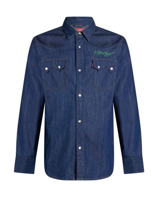 Levi's Blue Denim Shirt for men