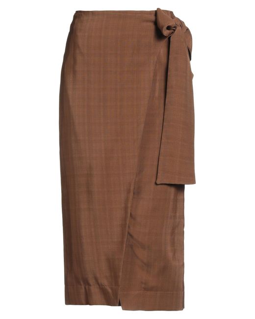 Gonna Midi di Semicouture in Brown