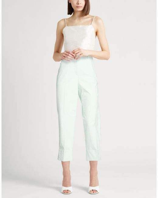 Peserico White Light Pants Cotton, Elastane