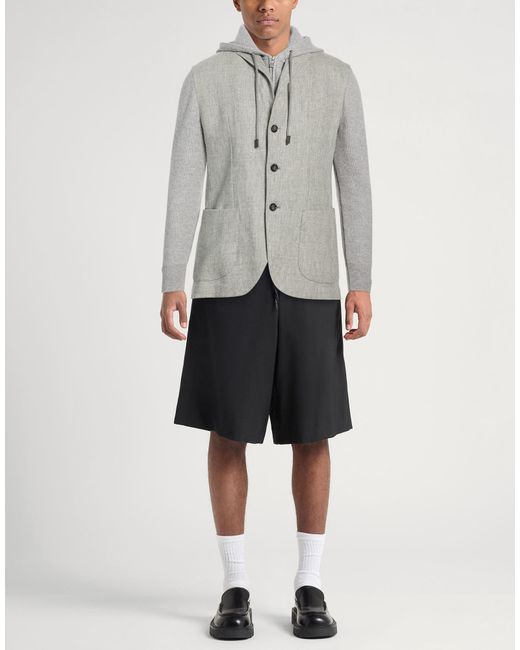 Barba Napoli Gray Blazer Wool for men