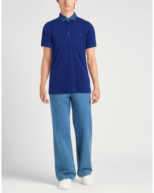 Harmont & Blaine Blue Polo Shirt Cotton for men