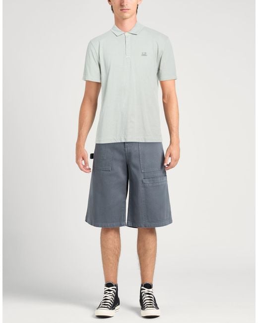 C P Company White Light Polo Shirt Cotton for men