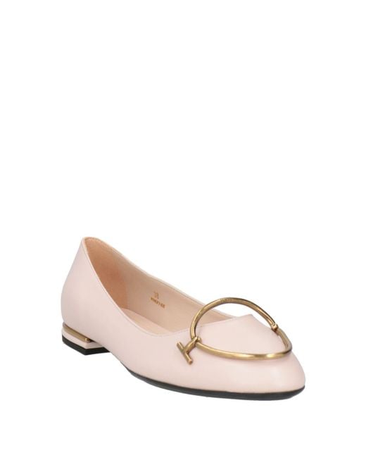 Hogan Pink Ballet Flats Leather