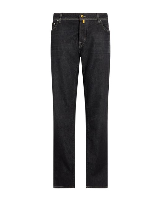 Jacob Cohen Black Jeans Cotton, Elastane, Polyester for men
