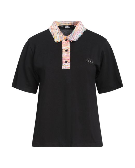 Karl Lagerfeld Black Polo Shirt