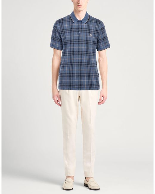 Polo Burberry de hombre de color Blue