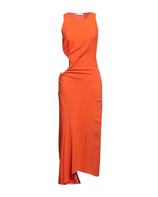Mugler Orange Maxi Dress