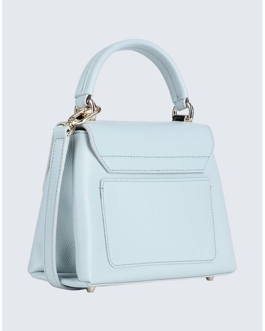 Furla Blue 1927 Mini Top Handle -- Sky Handbag Soft Leather