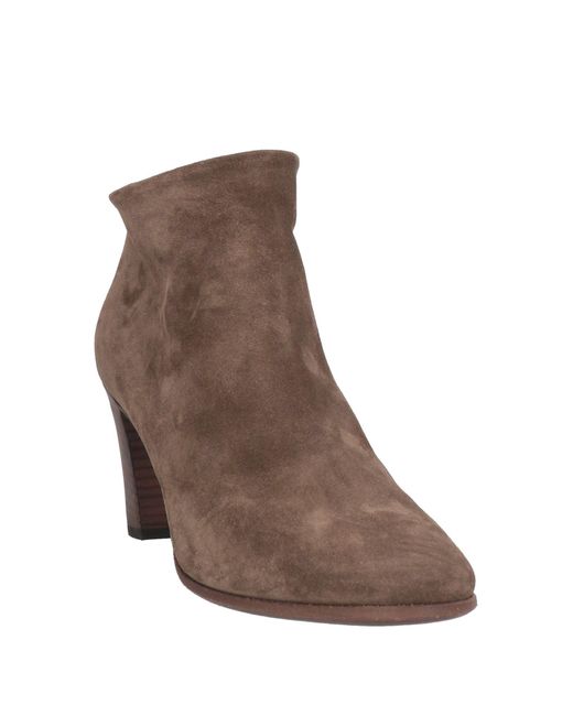 Pantanetti Brown Khaki Ankle Boots Leather