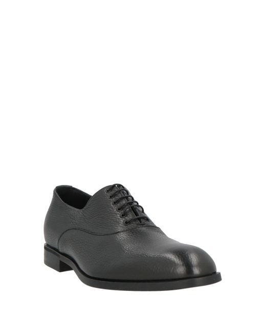 Emporio Armani Gray Lace-Up Shoes for men