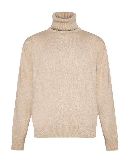 Paul & Shark Natural Sand Turtleneck Virgin Wool, Viscose, Cashmere for men