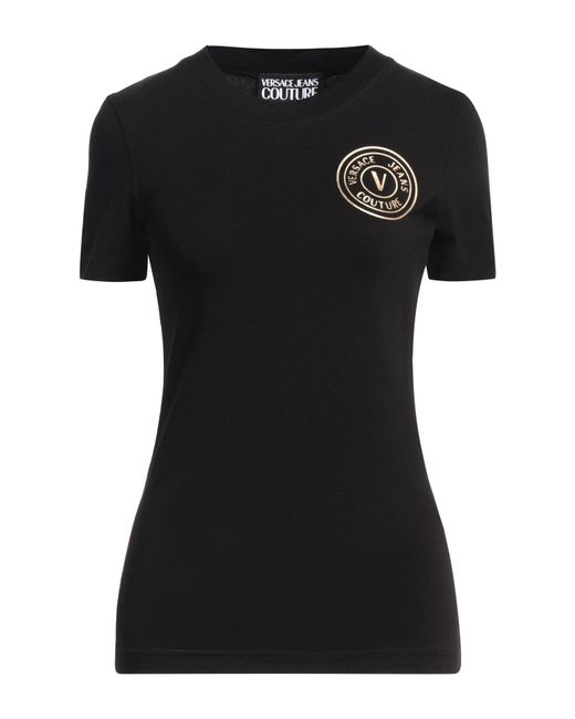 Versace Jeans Couture Black T-Shirt Cotton, Elastane