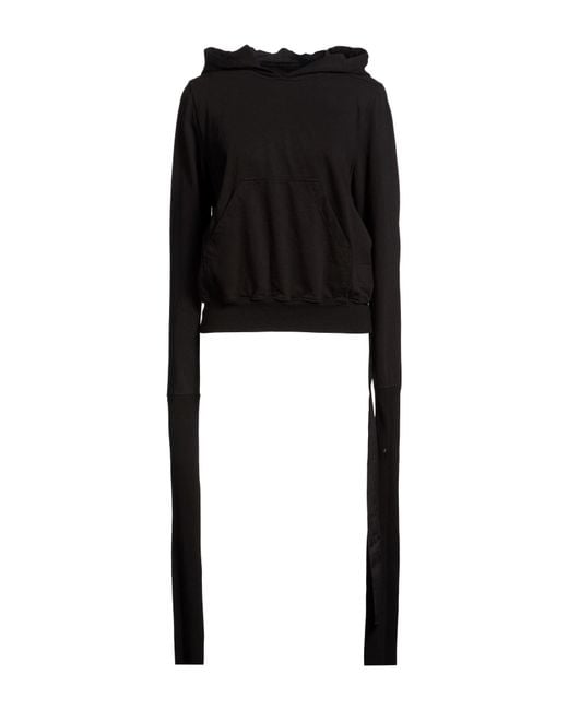 Rick Owens Black Sweatshirt Cotton