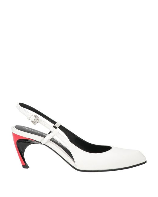 McQueen White Pumps Leather