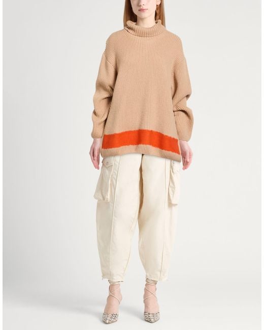 MSGM Orange Sand Turtleneck Wool, Acrylic