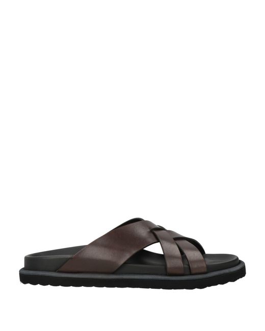 Officine Creative Black Dark Sandals Leather for men