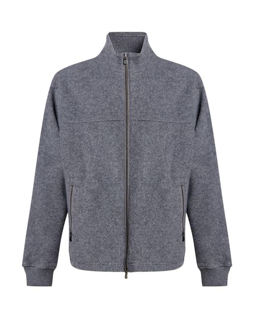 Fedeli Gray Jacket Cashmere for men