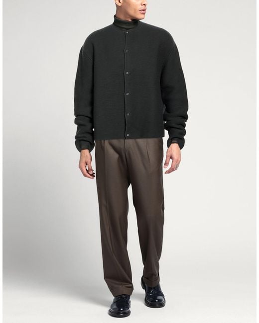 Rier Black Dark Cardigan Virgin Wool for men