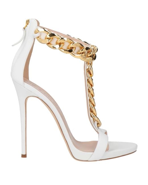 Giuseppe Zanotti Metallic For Rita Ora Sandals Leather