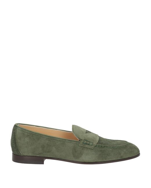 Doucal's Green Loafers Leather