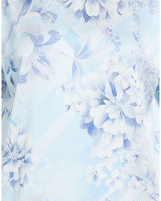 LEONARD Paris Blue Top Silk, Elastane