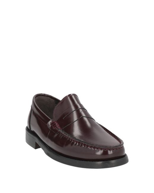 Dino Draghi Brown Burgundy Loafers Leather