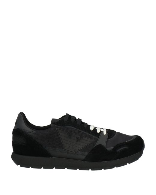 Emporio Armani Black Trainers for men