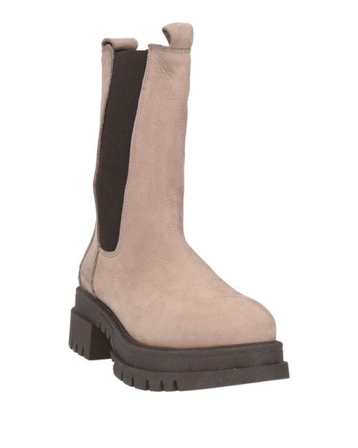 Inuovo Brown Taupe Ankle Boots Leather