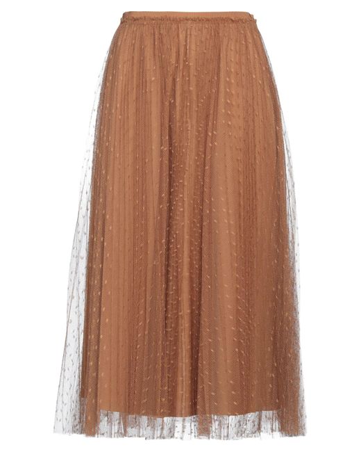 RED Valentino Brown Midi Skirt