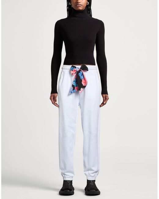 Gaelle Paris White Pants Cotton, Polyester, Elastane