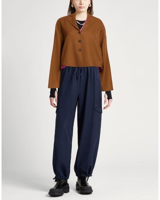 Fabiana Filippi Brown Jacket Virgin Wool, Silk, Polyamide