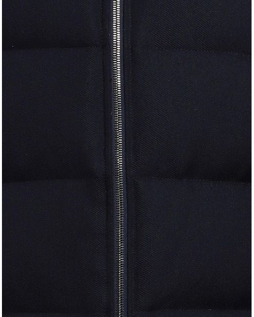 Isaia Blue Midnight Vest Polyester, Wool for men