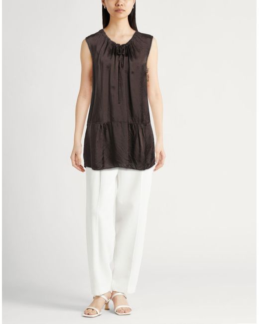 Aspesi Brown Dark Top Viscose