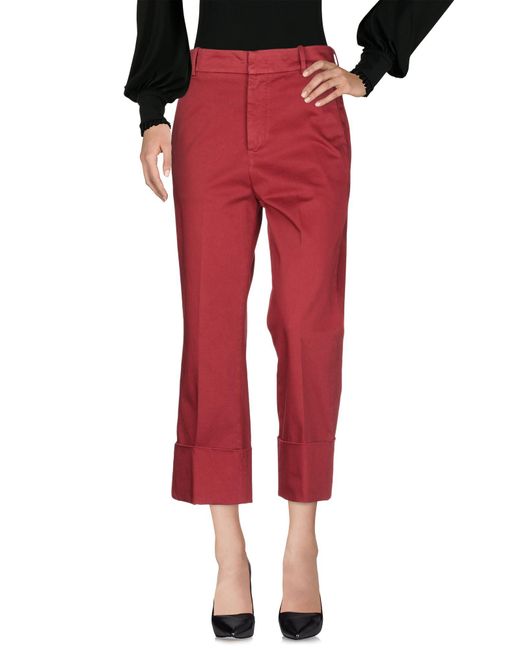 Dondup Red Cropped Pants