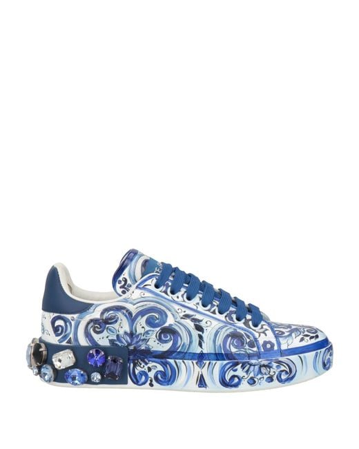 Dolce & Gabbana Blue Light Sneakers Calfskin