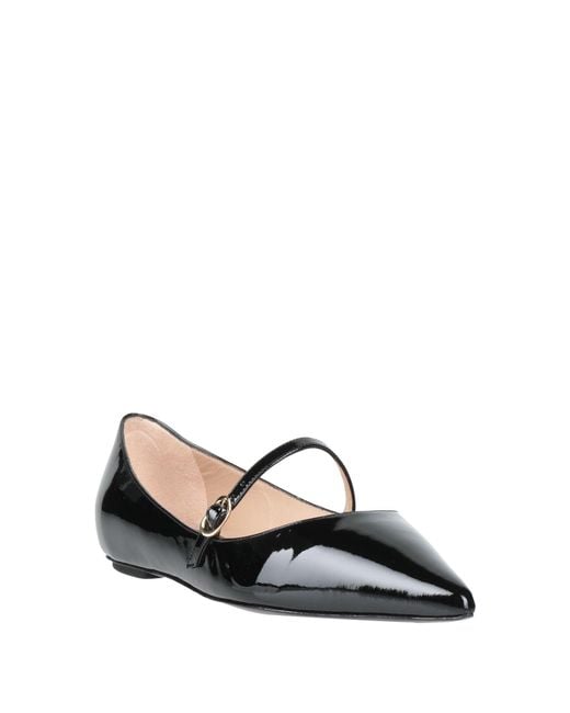 Stuart Weitzman Black Ballet Flats Leather