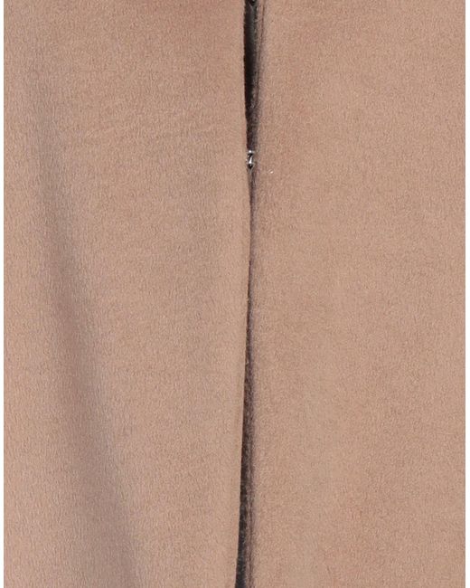 Cristinaeffe Brown Camel Coat Polyester, Viscose