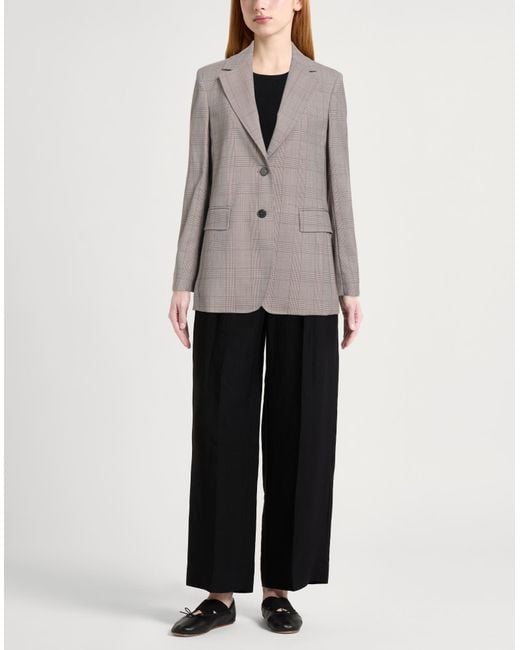 Max Mara Gray Blazer Virgin Wool, Polyester, Elastane