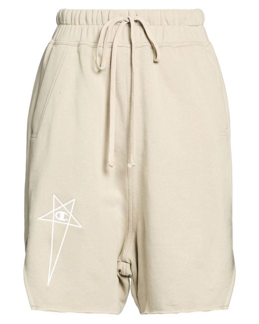 Rick Owens X Champion Natural Light Shorts & Bermuda Shorts Cotton