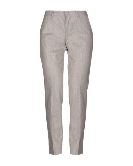 PT Torino Gray Pants Virgin Wool, Viscose, Elastane, Polyester
