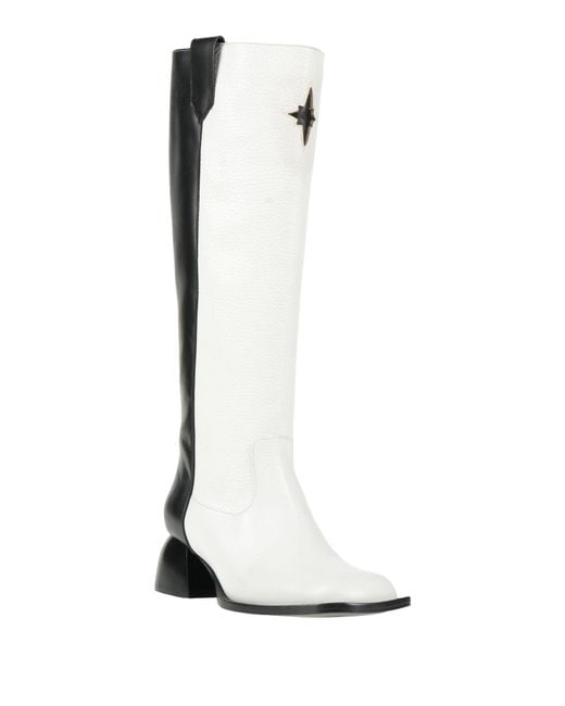 NODALETO White Boot Leather
