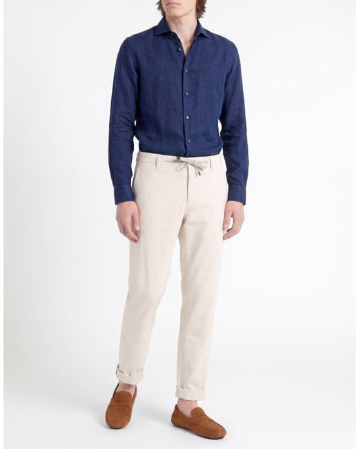 Mason's Natural Ivory Pants Cotton, Elastane for men