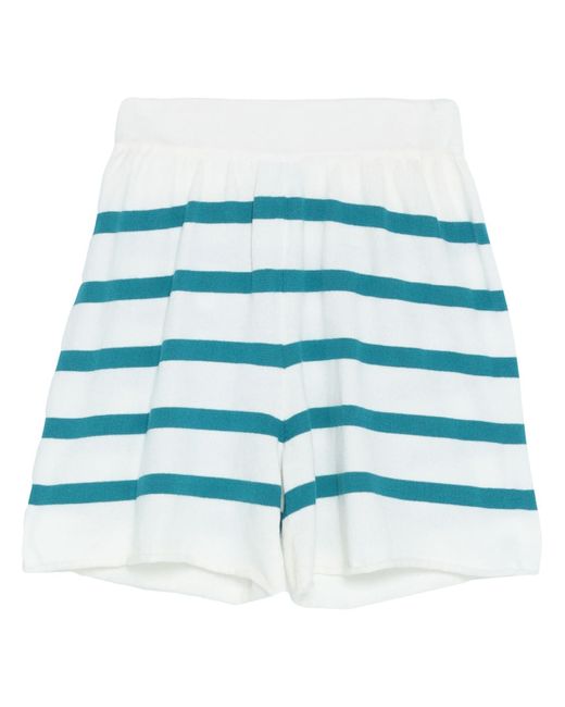 Soallure Blue Ivory Shorts & Bermuda Shorts Cotton