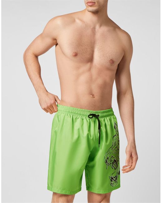 Pantalones de playa Philipp Plein de hombre de color Green
