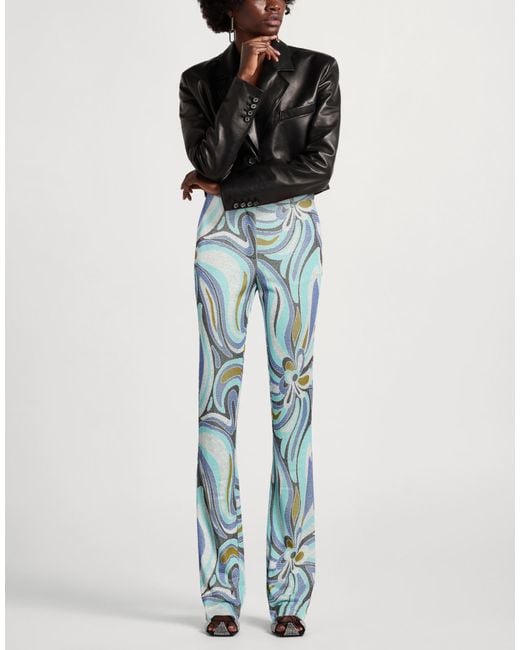 Maliparmi Blue Pants Viscose, Polyamide, Elastane