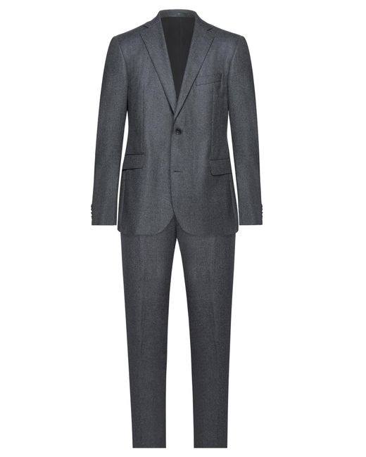 EDUARD DRESSLER Gray Suit Wool for men