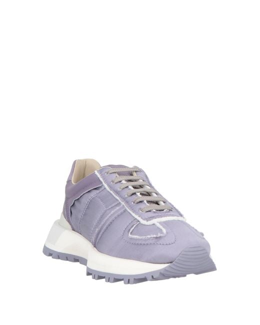 Maison Margiela Purple Lilac Sneakers Leather, Textile Fibers