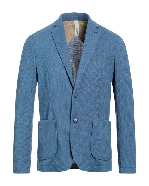 DISTRETTO 12 Blue Blazer for men