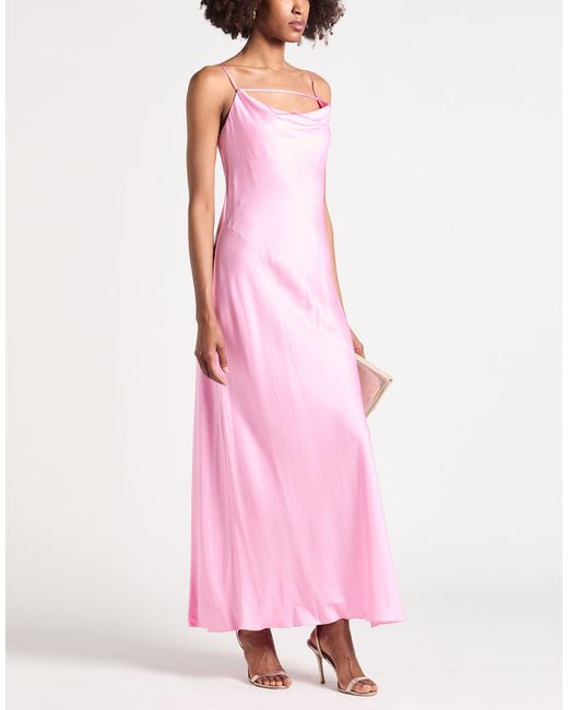 Patrizia Pepe Pink Maxi Dress Viscose