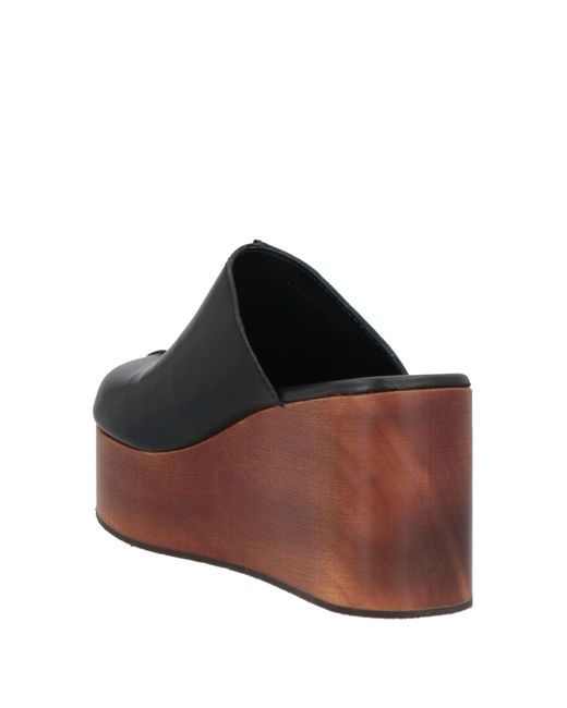 Coperni Black Mules & Clogs Leather